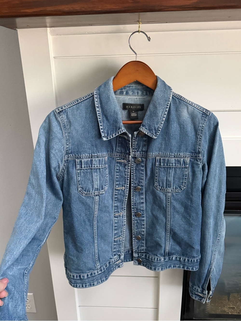Harold's women’s medium Classic Light Wash Denim Jacket essential wardrobe piece